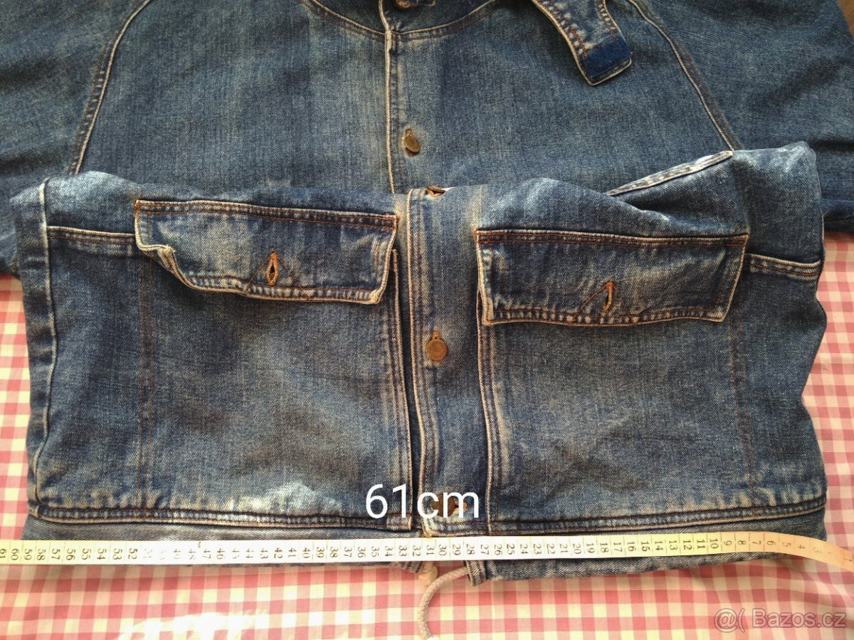 Riflová bunda s kapucí - 5