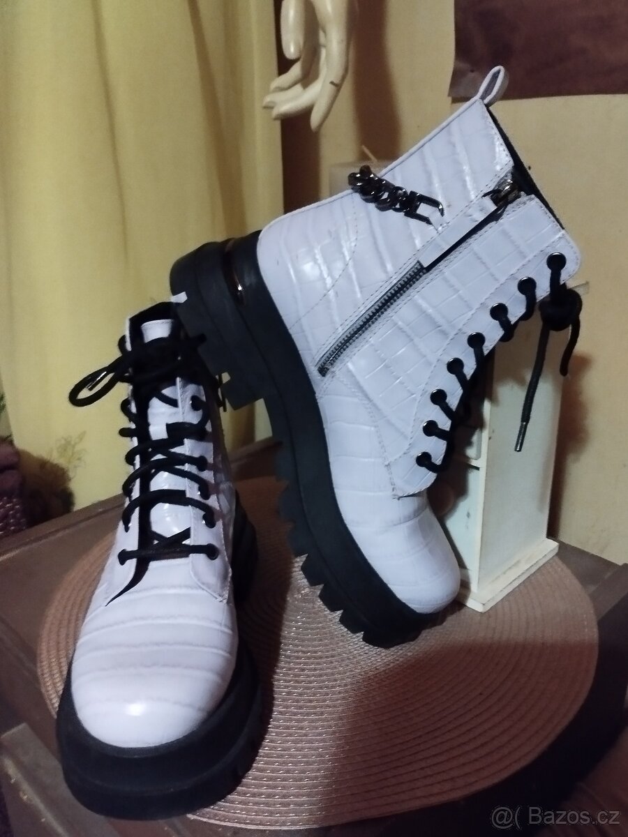 kožené lila boty Aldo - 5