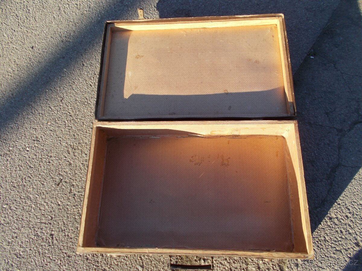 Starožitný kufr papírový - 5