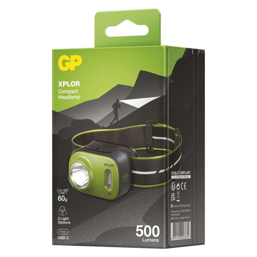 LED nabíjecí čelovka GP Xplor PHR17, 500 lm - 5