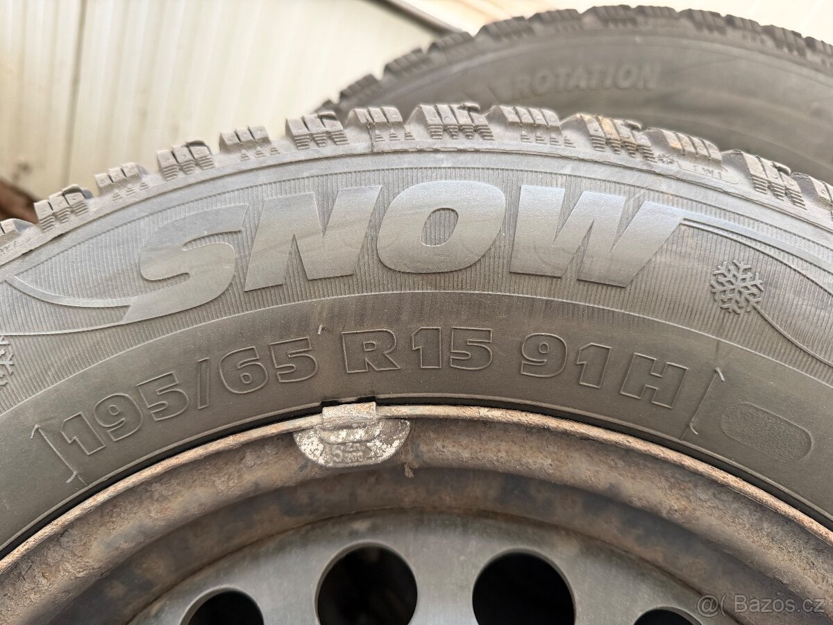 Zimní sada plech 195/65/15 5x112 6jx15 et43 - 5