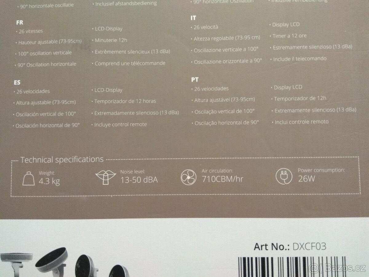 Nový stojanový ventilátor DUUX Whisper - orig. balení - 5