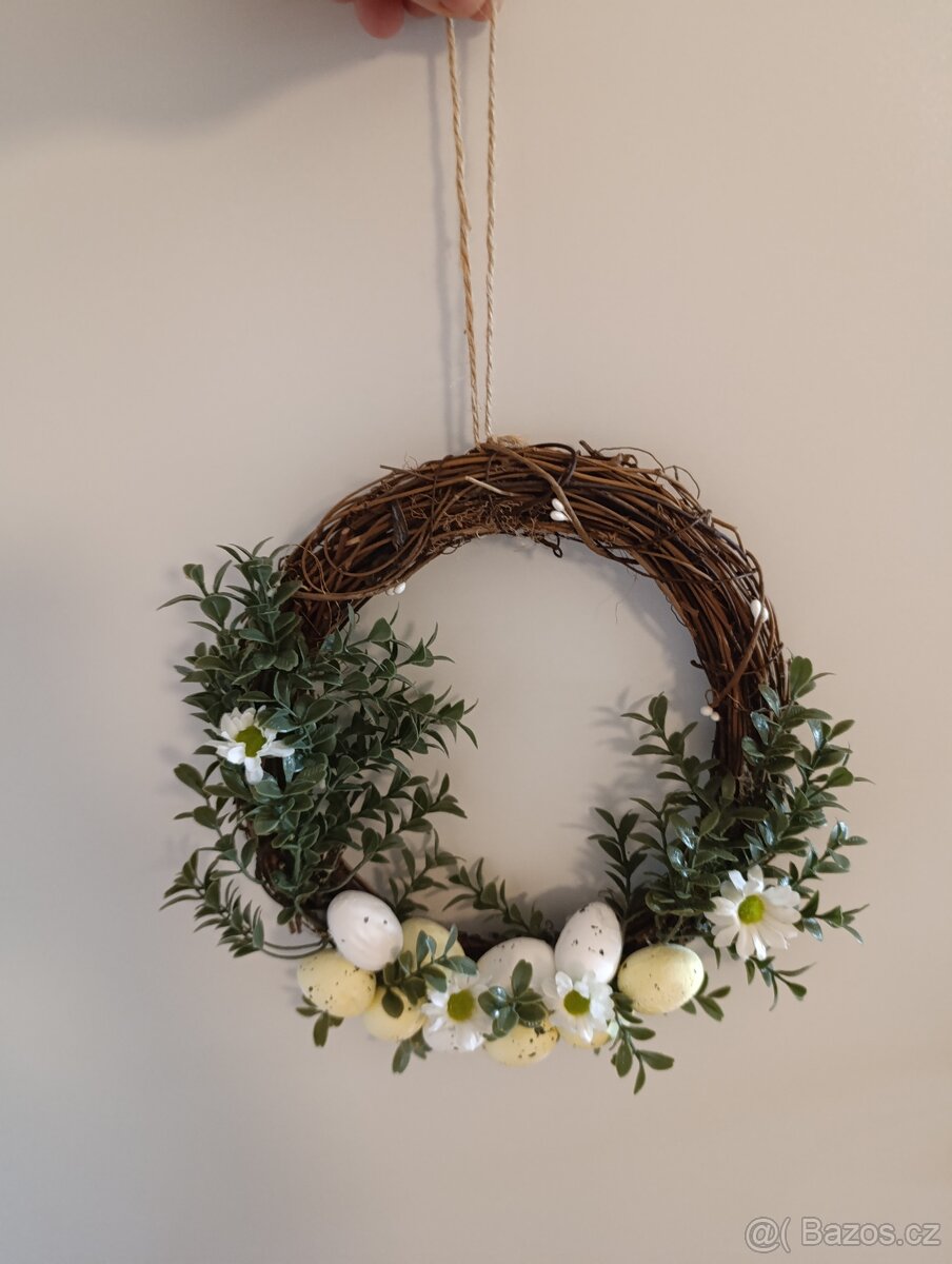 Velikonoční věnec s vajíčky 30x25cm - 5