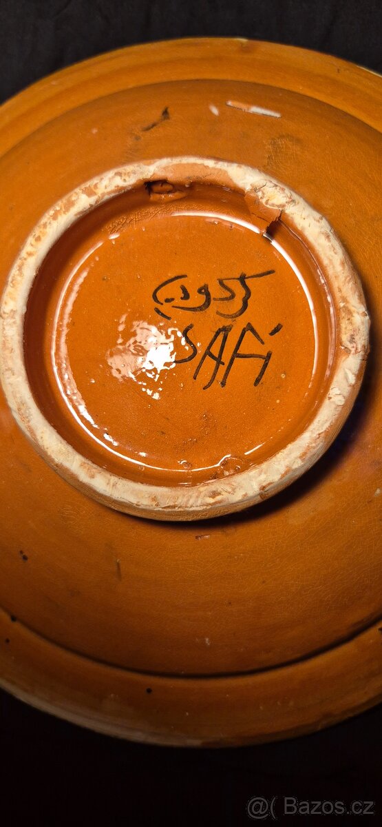 Krásný keramický Boho styl talíř, marocká keramika - 5