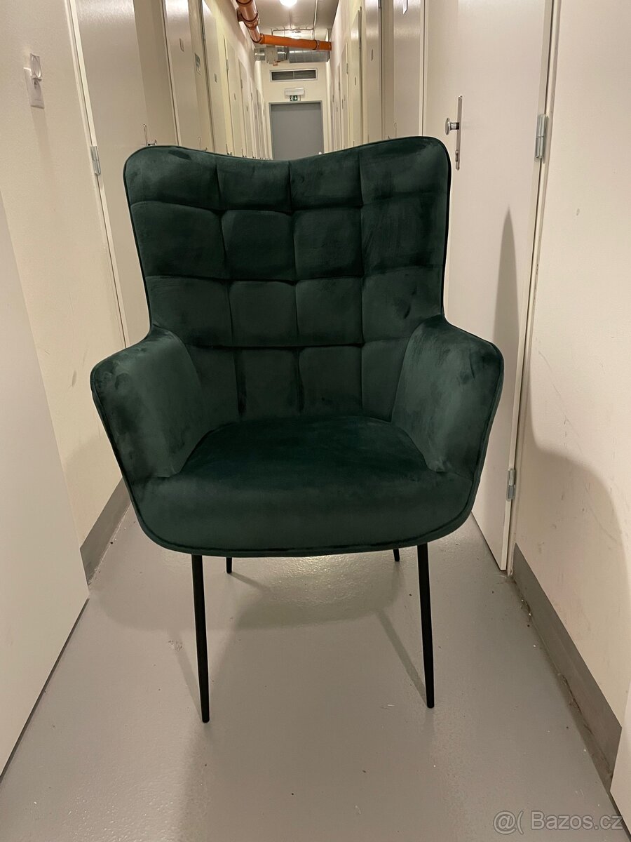 Sametové křeslo Glasgow - 5