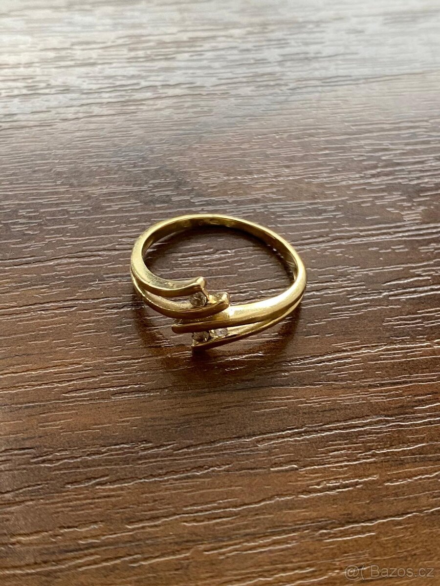 Zlatý dámský prsten - 5