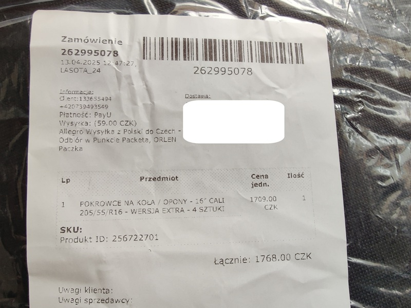 Obal na disky 205/55R16 nové nepoužité - 5