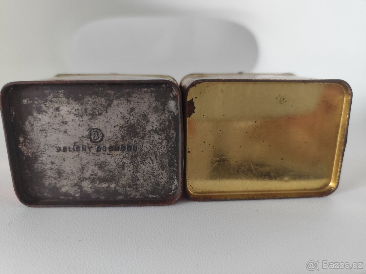 Starožitné plechové krabičky od čaje - 5