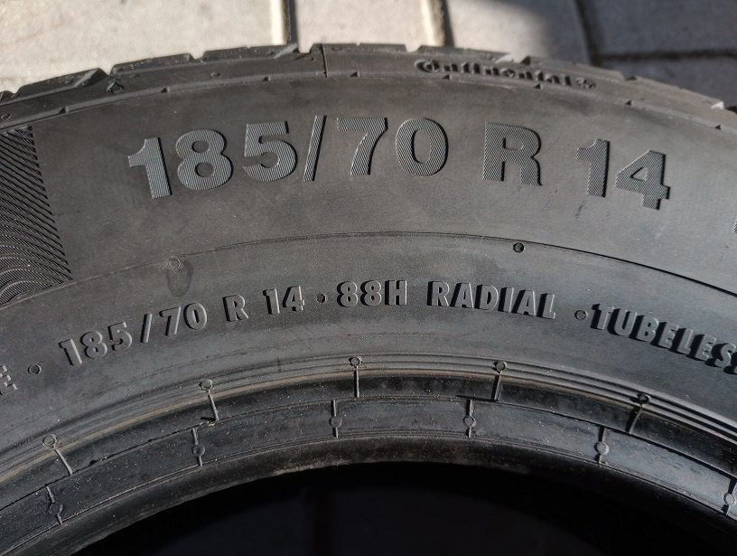 Prodám Continental, 185/70 R14, letní, 4 ks - 5