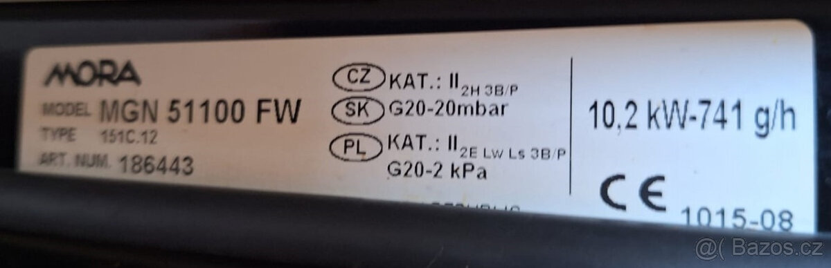 Plynový sporák MORA - 5