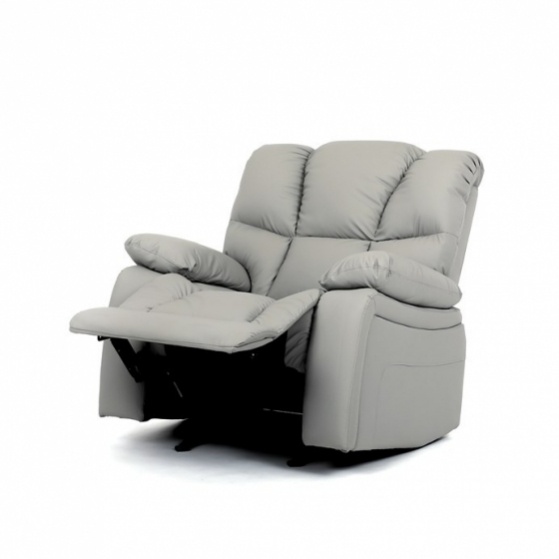 Béžové relaxační křeslo TV-4075 z ekokůže - 5