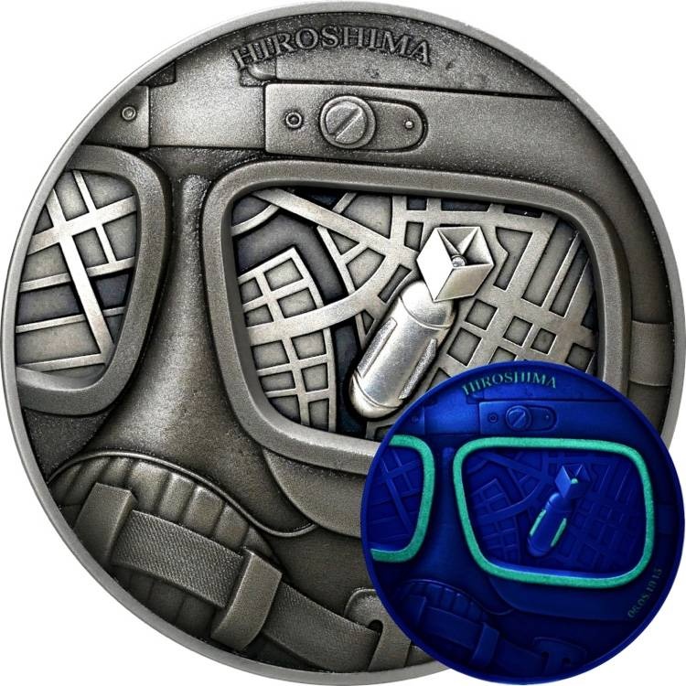 investiční střibrnné mince - Hiroshima - 5