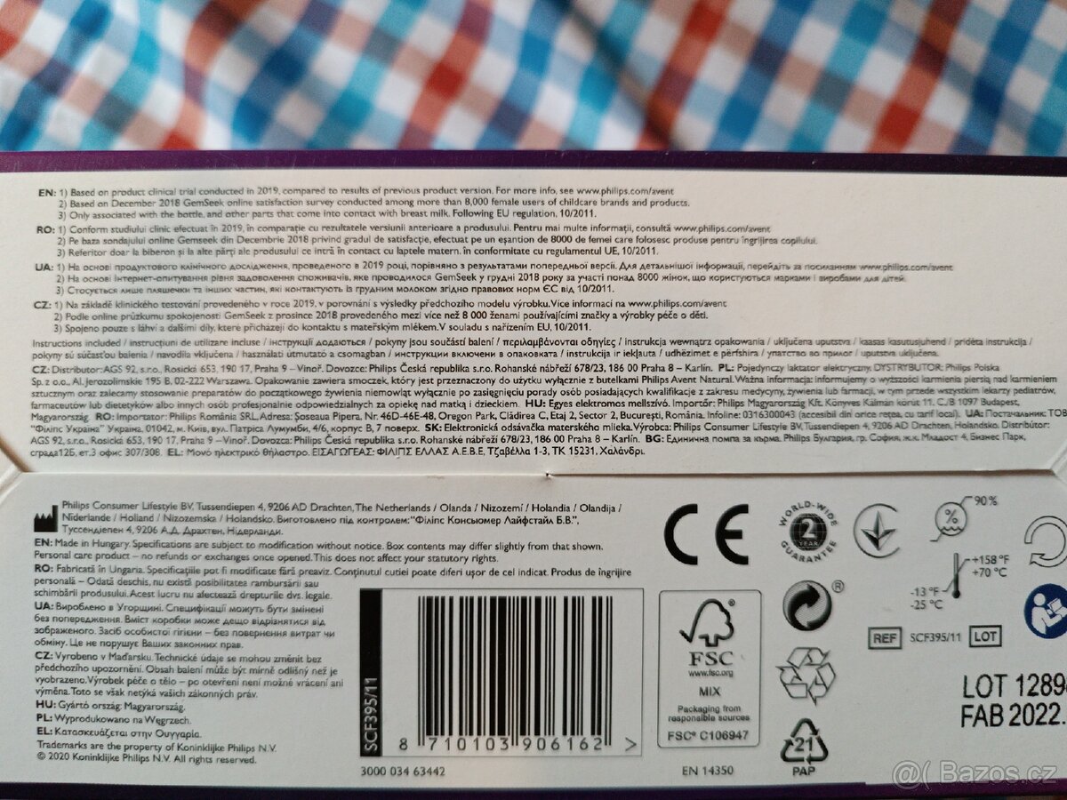 Elektronická odsávačka mateřského mléka, PHILIPS - 5