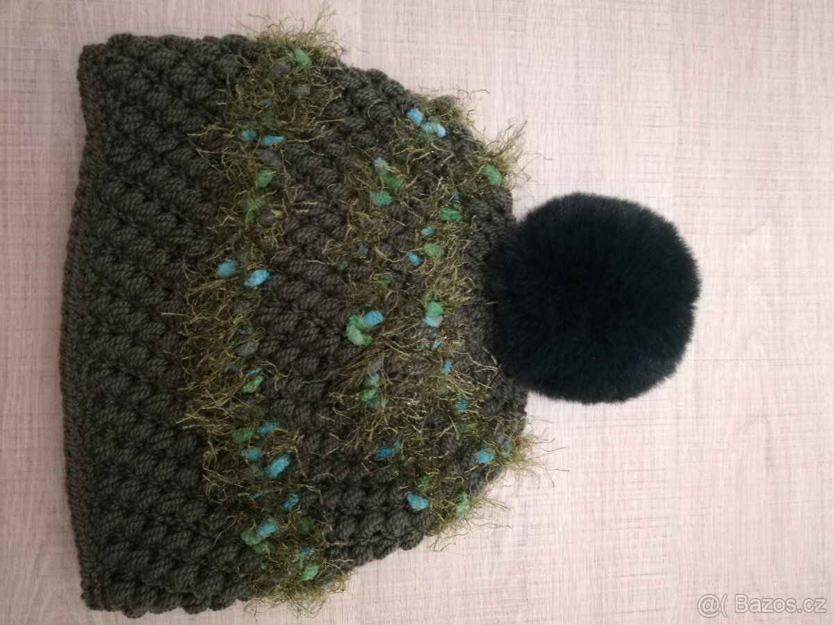 Čepice s bambulí pro děti i dospělé, více barev, 1 - 5