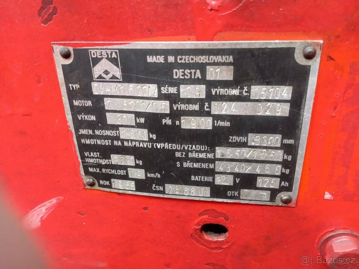 Vysokozdvižný vozík Desta DVHM 1622 - 5