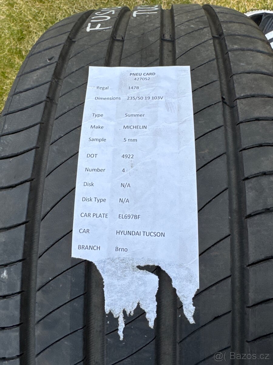 Pneumatiky 235/50 R 19 Michelin primacy 4 - 5