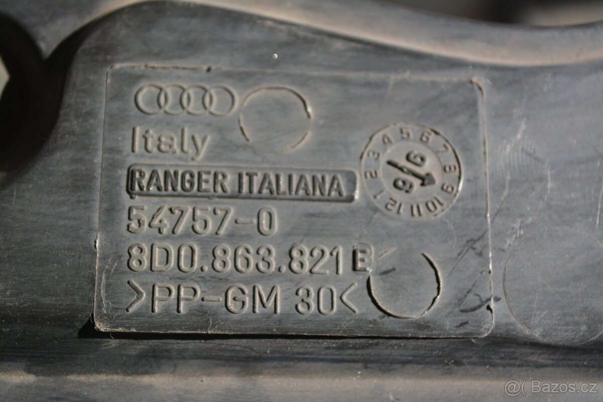 Spodní kryt motoru - levá část 8D0863821E, Audi A4, Passat B - 5