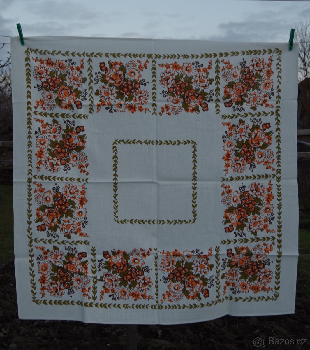 Retro ubrus květinový - 5