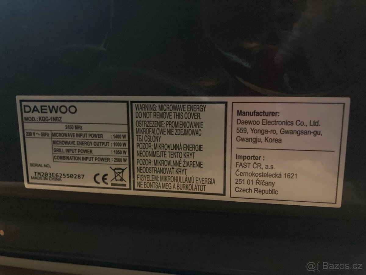 MIKROVLNNÁ TROUBA DAEWOO. - 5