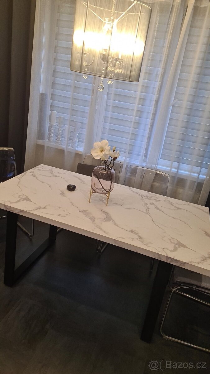 Jidelni stul vzor mramor - 5