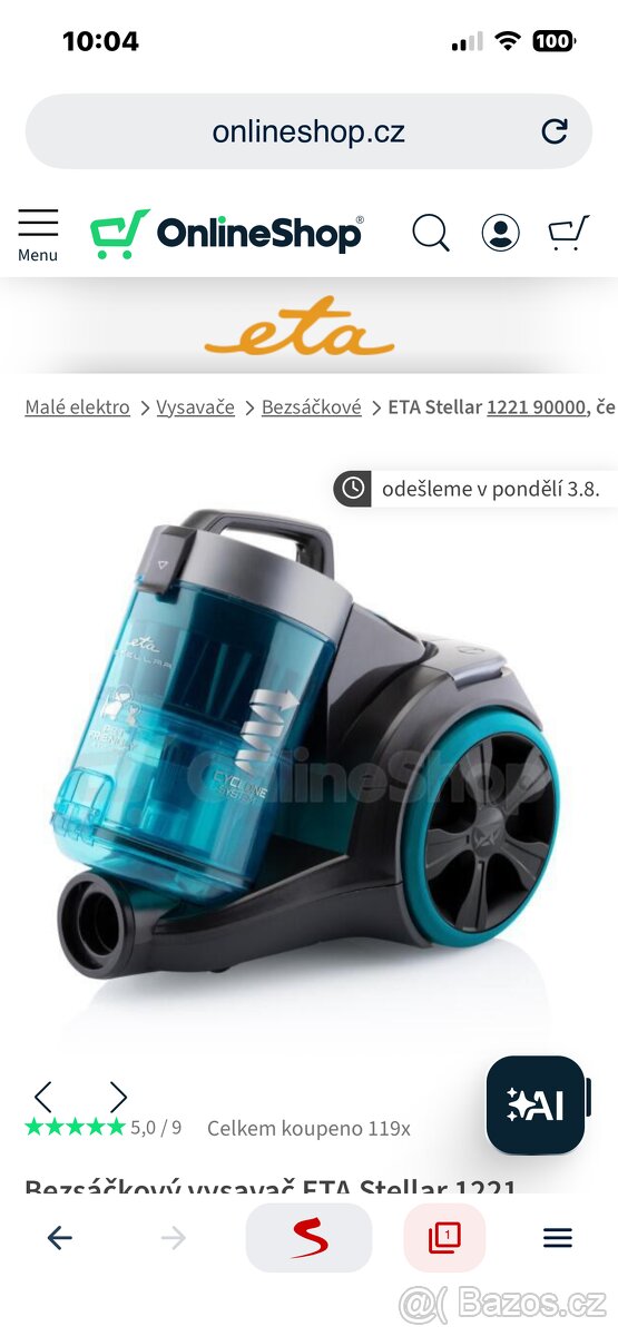 Vysavač ETA 1221 90000 - 5