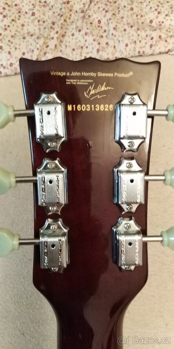 Prodám Vintage V100 Tobacco Sunburst Elektrickou kytaru - 5