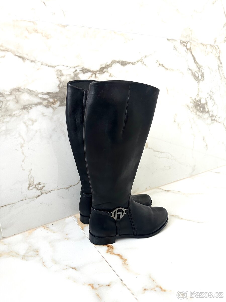 Kožené kozačky Högl - 5