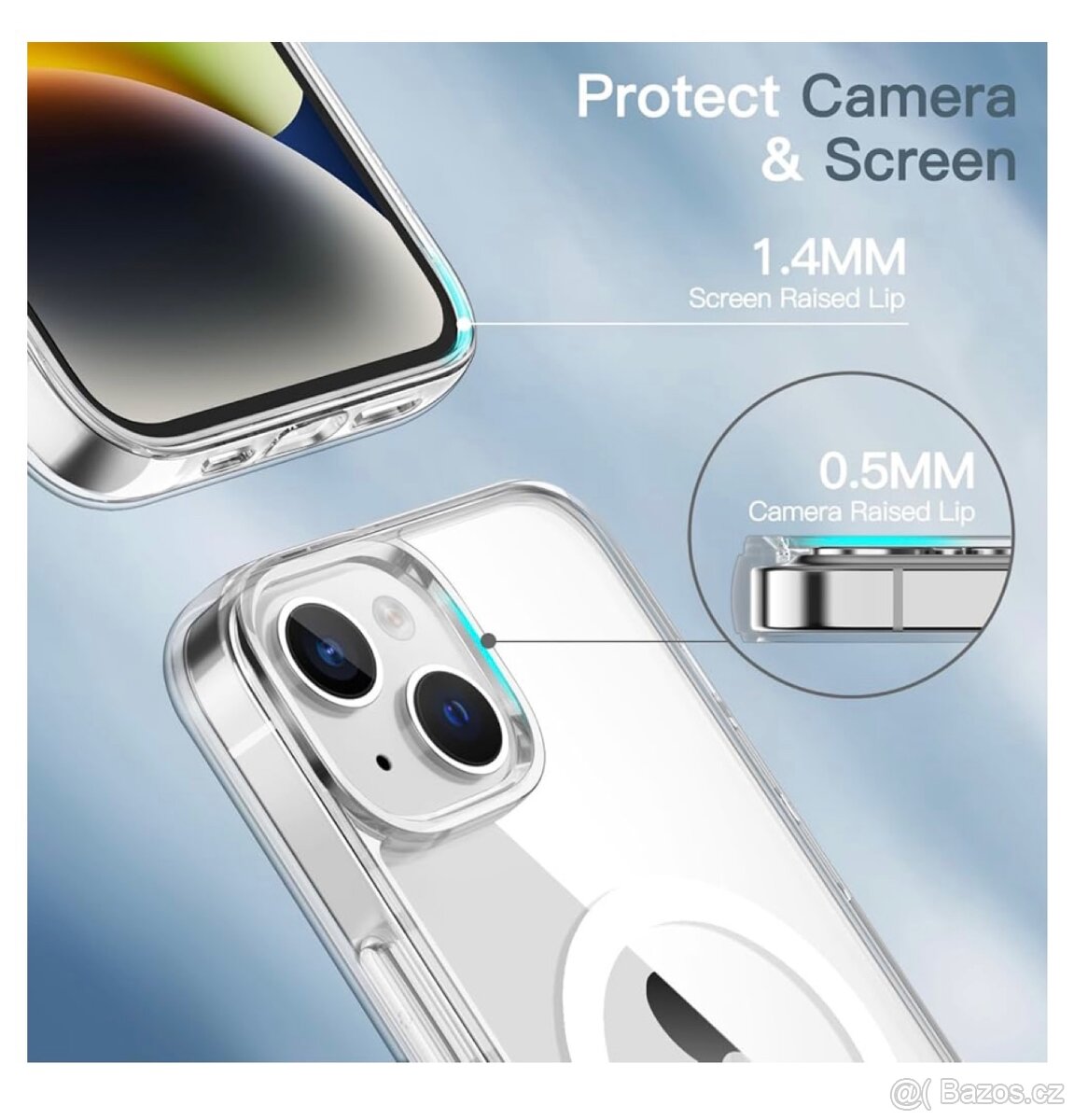 Magnetické průhledné pouzdro pro iPhone 14 Plus - 5