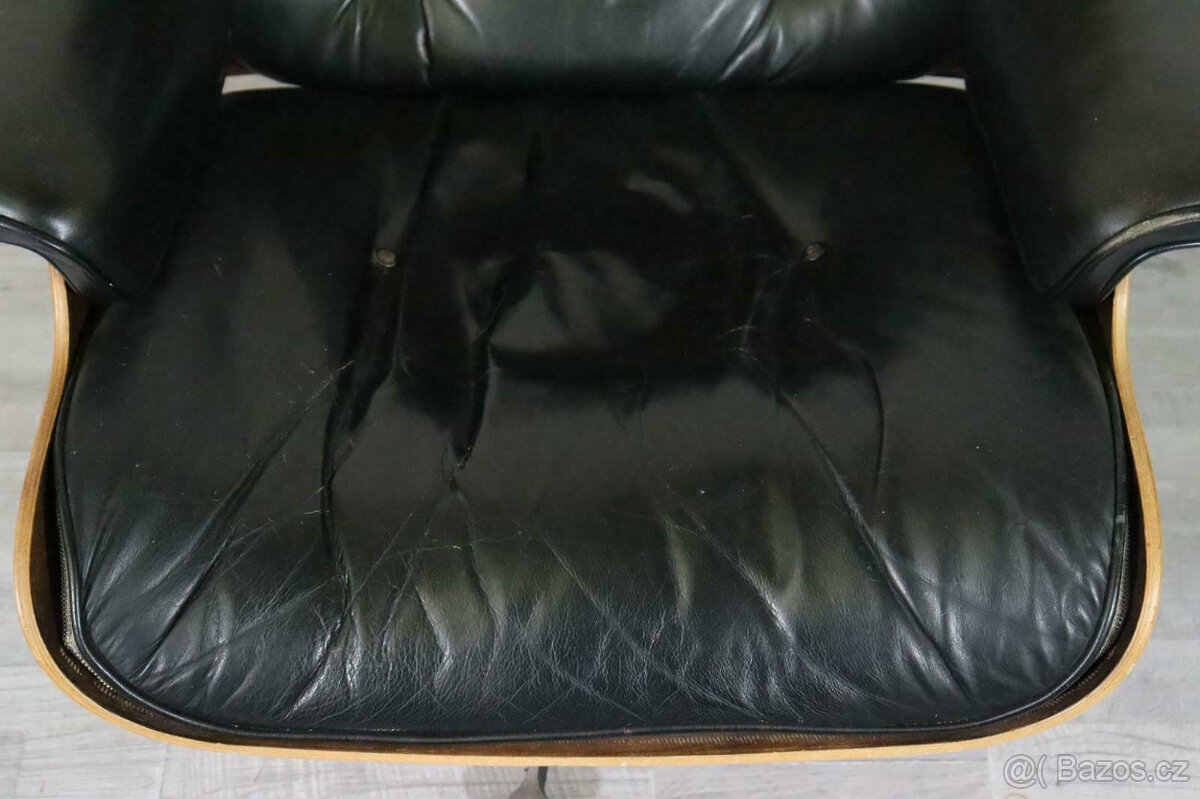 Křeslo s taburetem Charles & Ray Eames Herman Miller s visač - 5