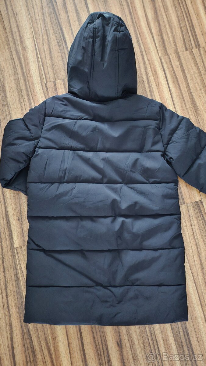 Dětský zimní černý kabát vel.140 - 5