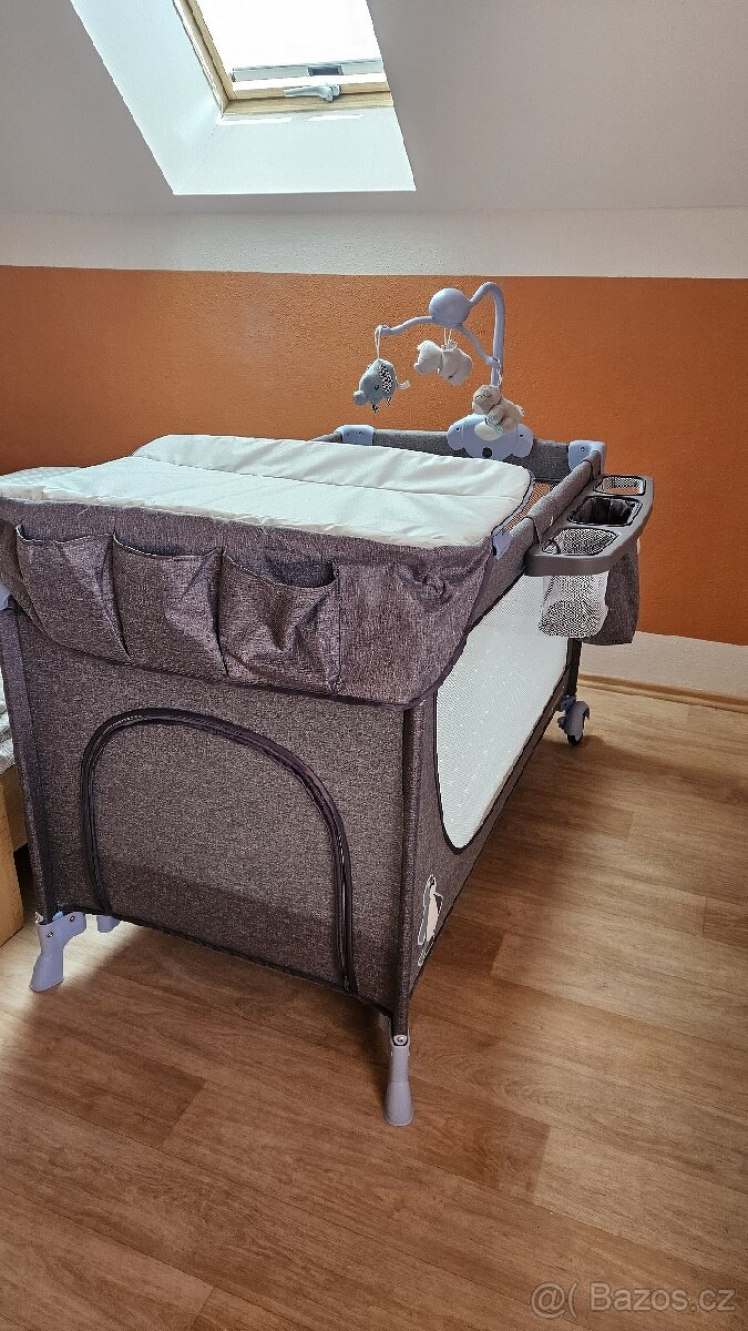 Kinderkraft cestovní postýlka s příslušenstvím Joy Blue - 5