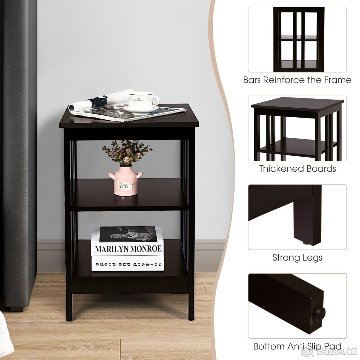 Odkládací stolek s úložným prostorem - 5