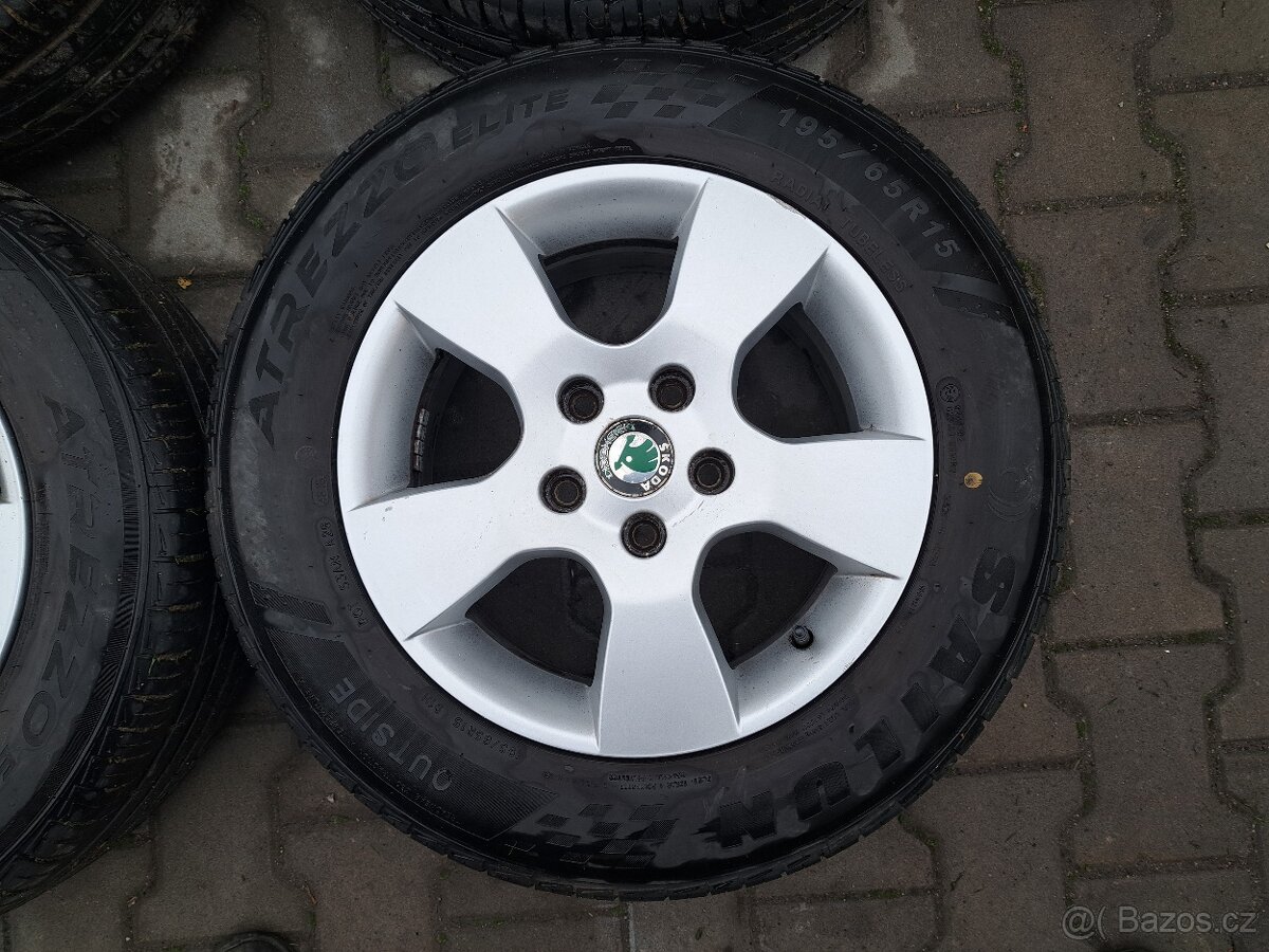 Hlinikove disky 5x112 r15 včetně pneu - 5