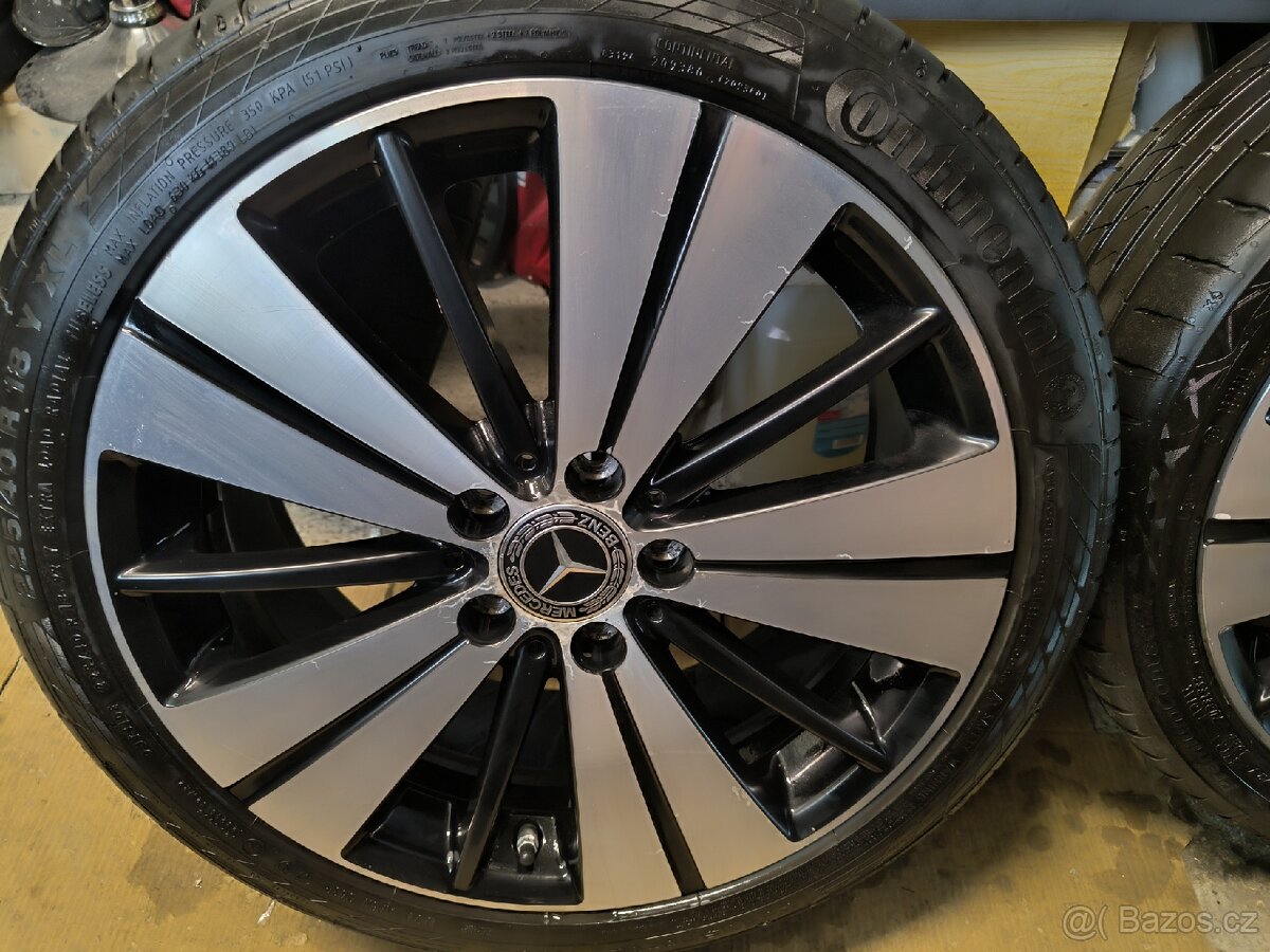 ALU kola Mercedes B 5x112 r18 Originál, pneu 5mm+TPMS - 5