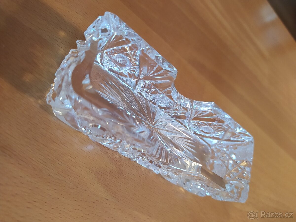 Starý luxusní broušený křišťálový stojánek na párátka - 5