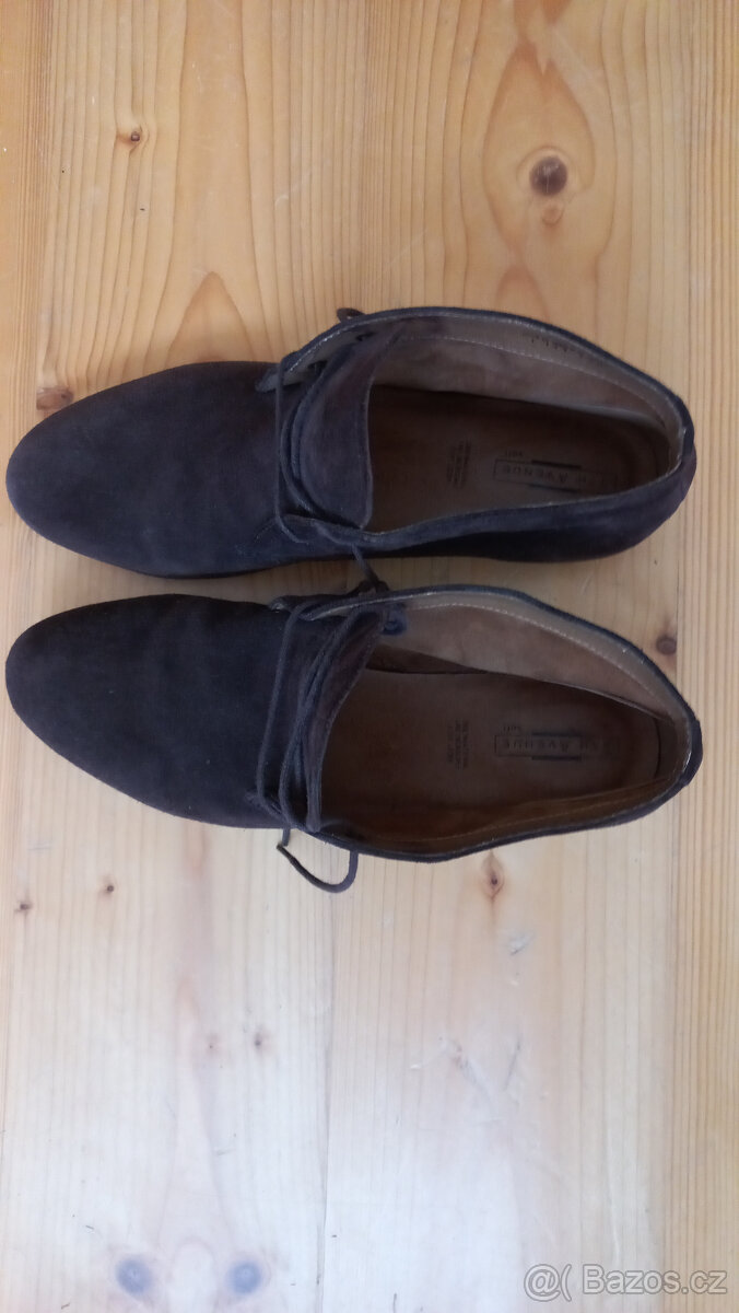 boty dámské kotníkové, semišové, kožené - 5