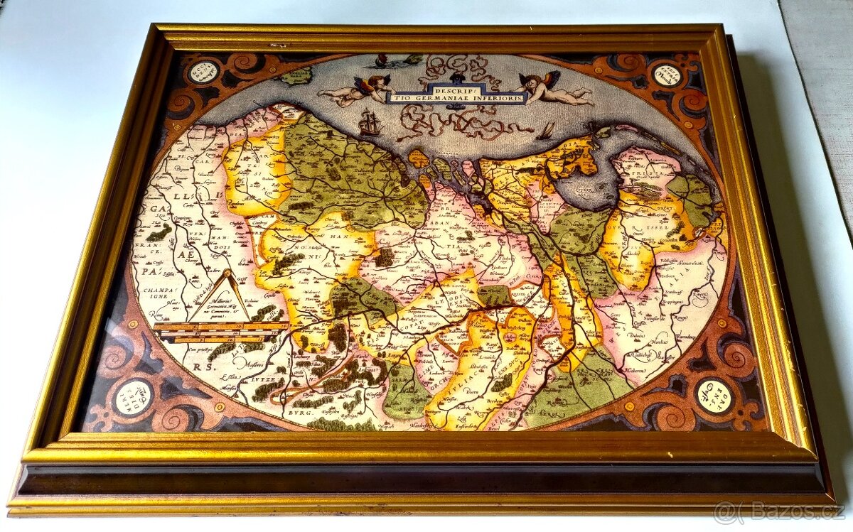 HISTORICKÁ MAPA NIZOZEMÍ A BELGIE/ A.Ortelius 1575 - 5