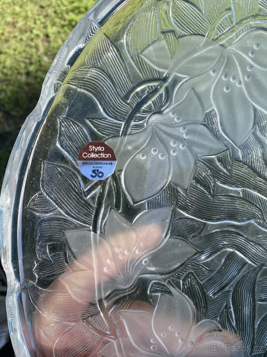 Starý skleněný nastolek - 5