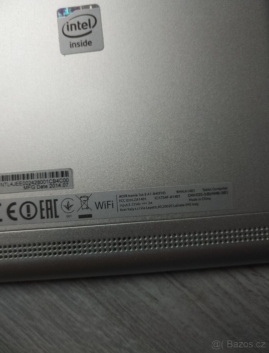 Acer Iconia Tab 8 A1-840FHD, 8", stříbrný/hliník - 5
