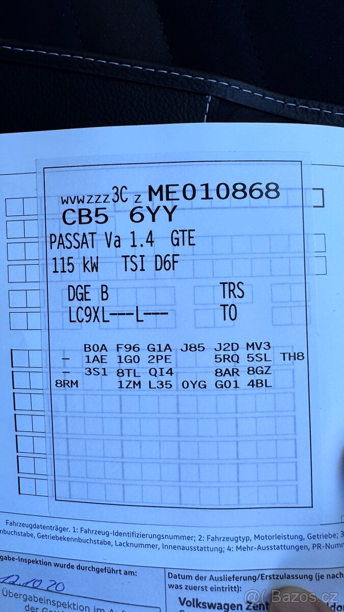 Prodám VW Passat b8,5 variant GTE hybrid - 5