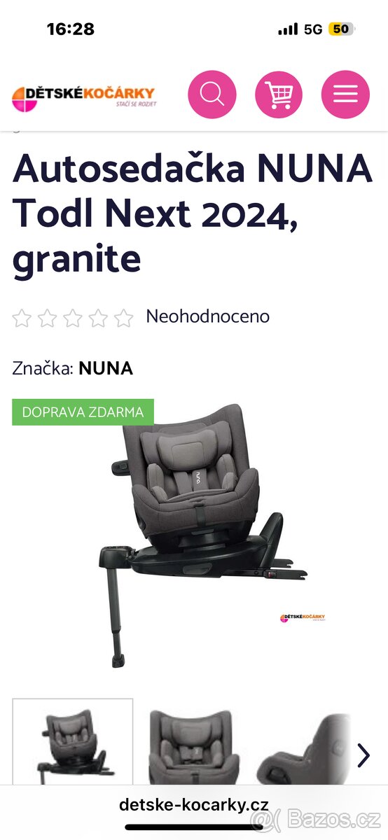 Autosedačka Nuna todl next 2024 granite - 5