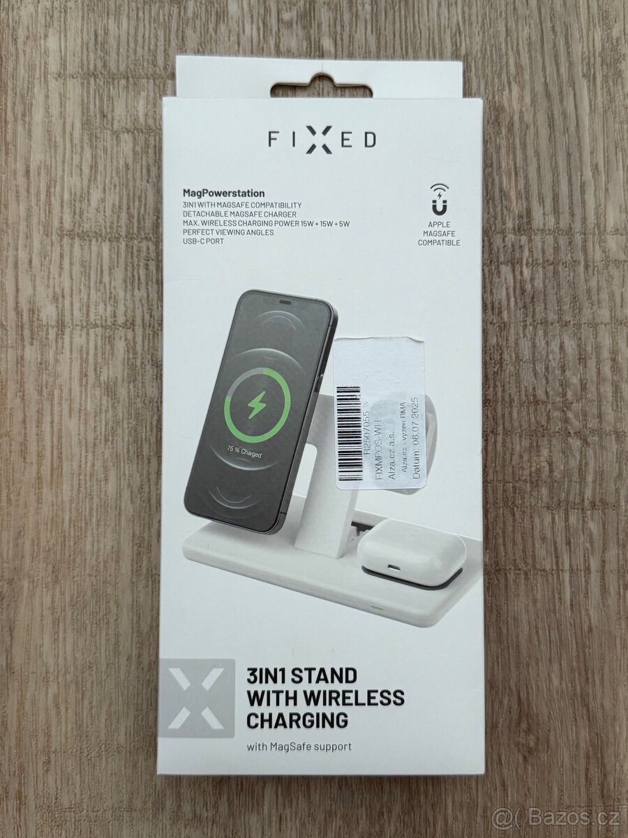 NOVÁ Bezdrátová nabíječka Fixed MagPowerstation 3v1 - 5