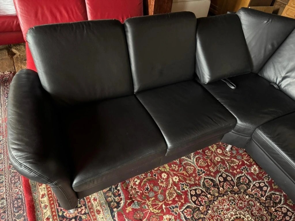 Luxusní rohová kožená sedací souprava, 3199 - 5