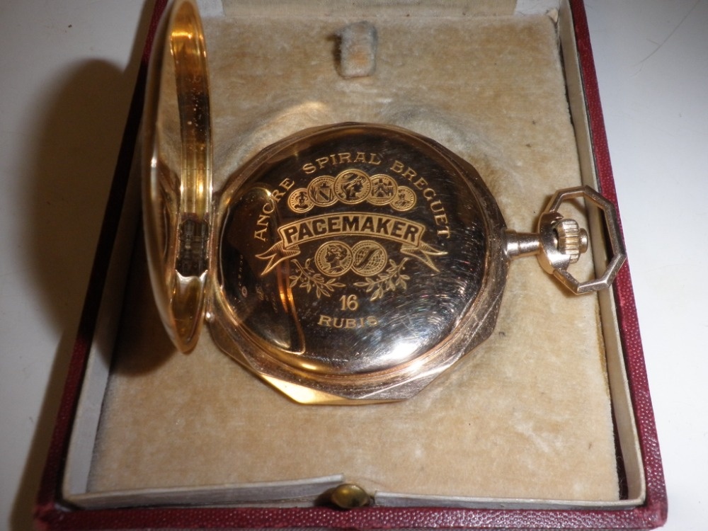 Prodám za cenu zlata CELOZLATÉ 14K kapesní hodinky - 5