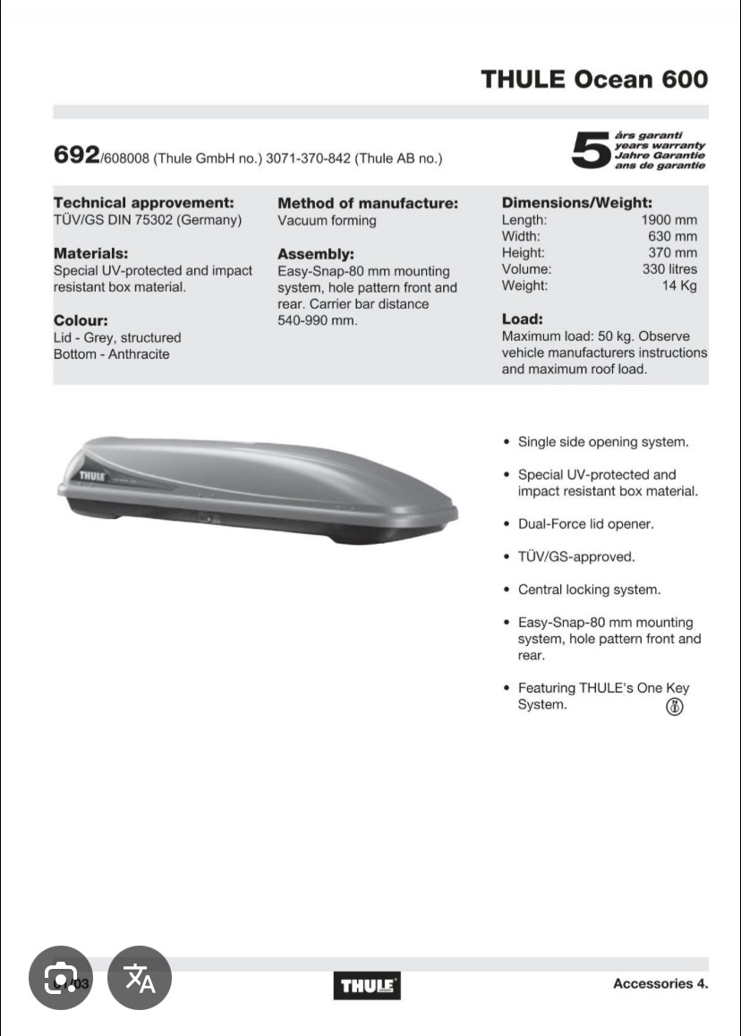 Prodám střešní box Thule - 5