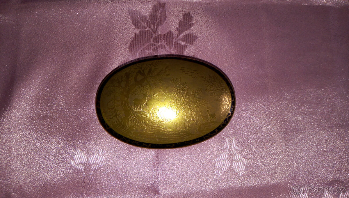 Oválná dóza - zlato-černá - 5