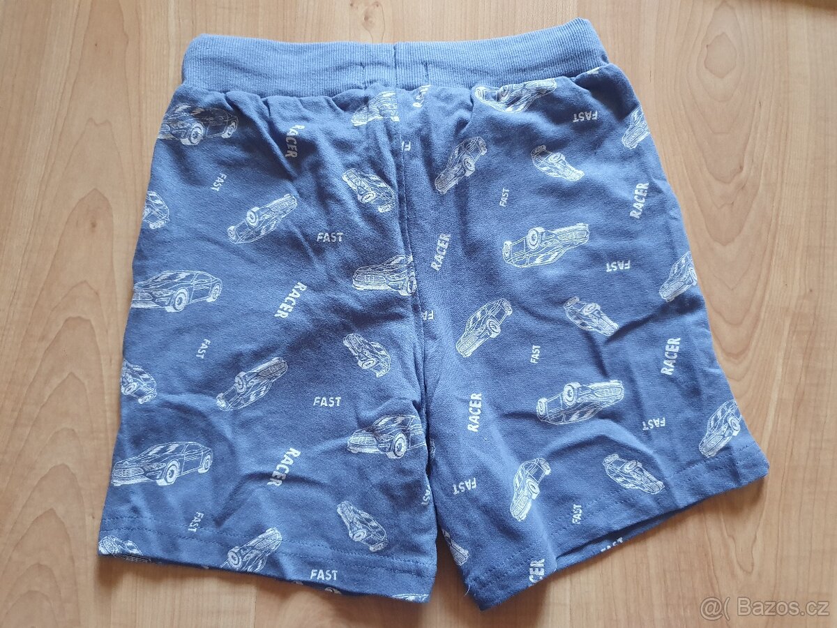 Nové teplákové tmavě modré kraťasy šortky sinsay v.128 s aut - 5