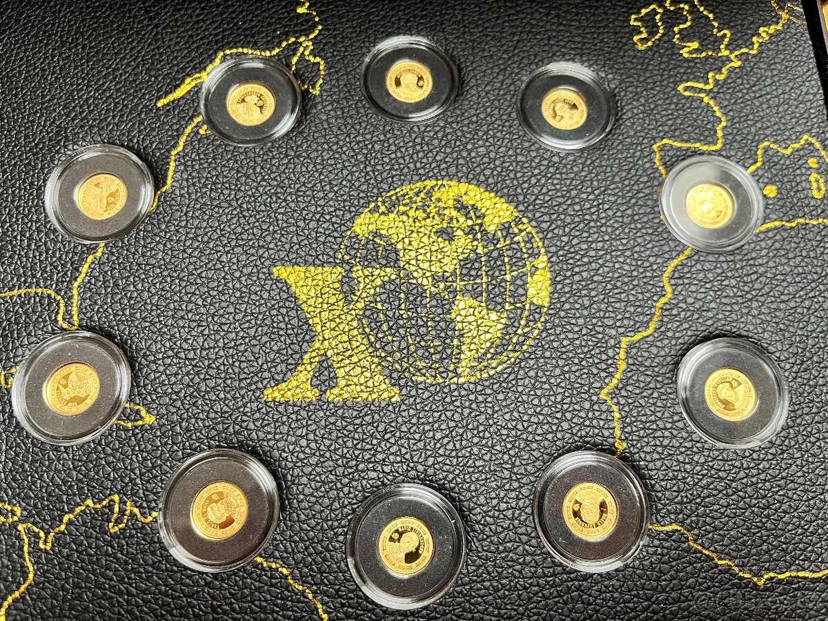 Sada zlatých mincí - Největší objevitelé světa (10x 0,5g) - 5