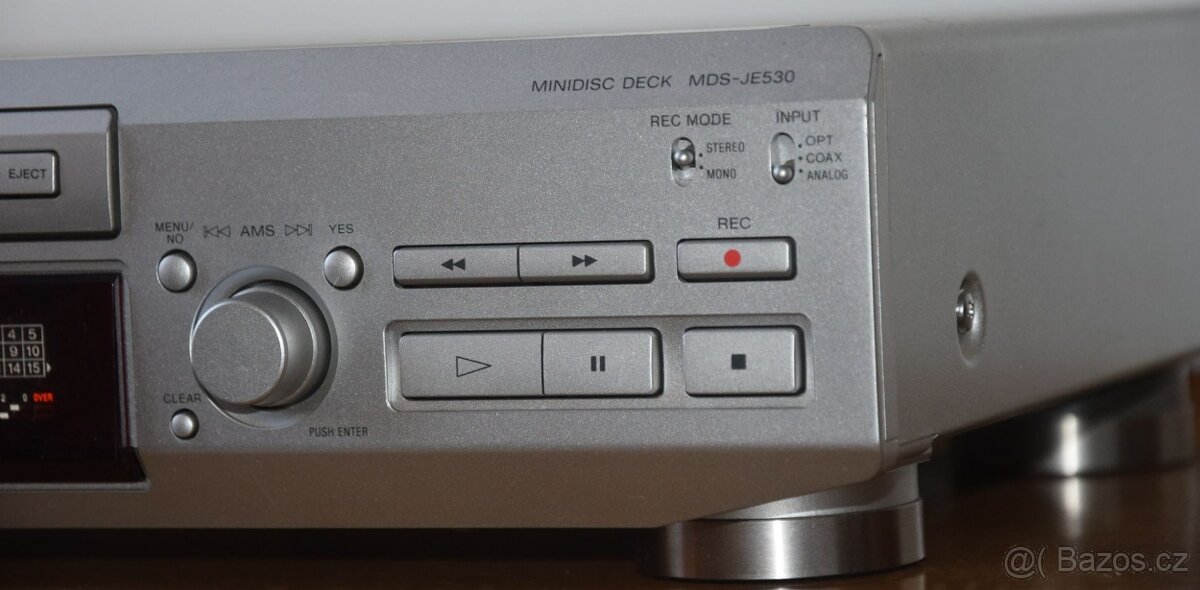 Minidisc deck SONY MDS-JE530,10x MD, manuál, kabely cinch - - 5