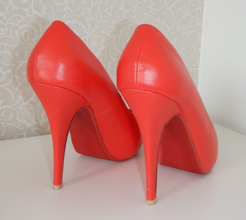 Červené lodičky na platformě, vel. 38 - 5